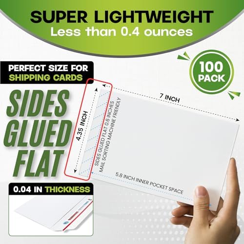 Shell Mailer Incognito Trading Card Envelopes for Shipping 100 Card Mailers