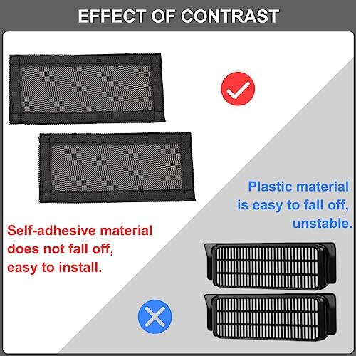 Vent Cover for Tesla Model Y Accessories, Universal Air Vent Covers Compatible with Tesla Model 3 & Y 2026-2019, Mesh Rear Floor Backseat Under Seat Grille, Set of 2