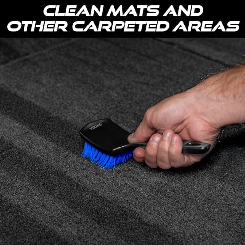Viking Carpet Scrub Brush for Floor Mats and Interior Car Detailing Kit