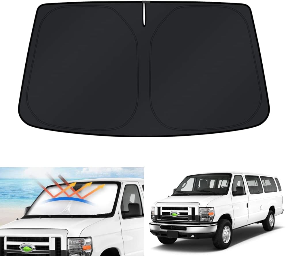 KUST Windshield Sun Shade for 2017-2026 Tesla Model Y/Model 3 Sunshade Accessories (Fit 2025-2026 Model Y Juniper / 2024 Model 3 Highland) Upgraded Foldable Sunshade, Blocks UV Rays Keep Car Cool