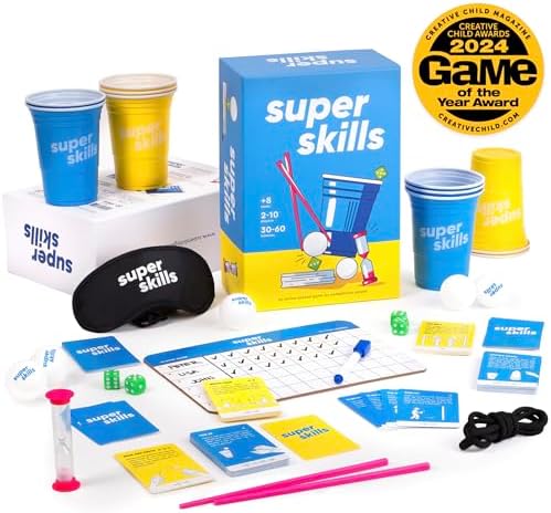 Super Skills - Action Game for Competitive People - Beat Your Friends at 120 Challenges - Fun Group Activity for Family Night or Party with Kids, Teen