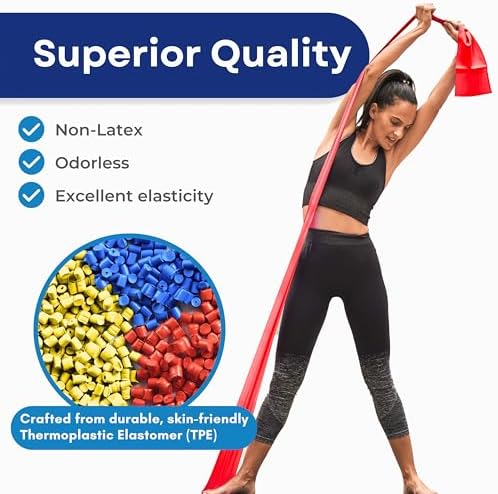 RMS Resistance Bands for Working Out, Physical Therapy, Yoga & Pilates