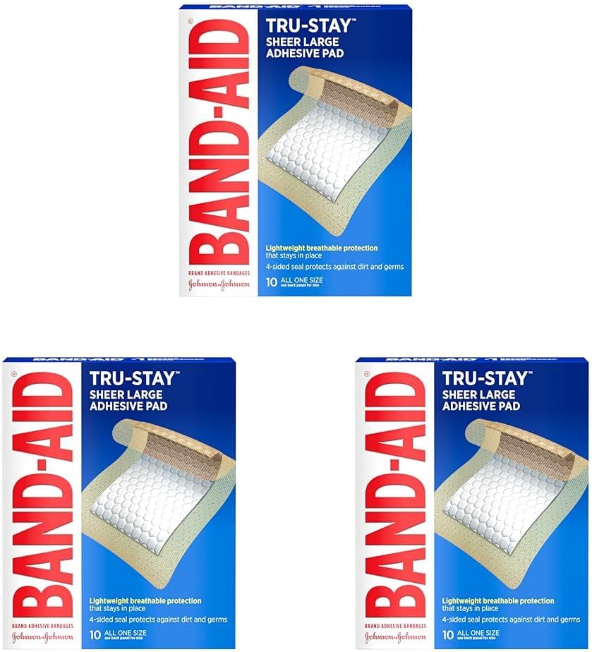 BAND-AID Brand Tru-Stay Sheer Adhesive Bandages, Assorted Sizes, 80 Count