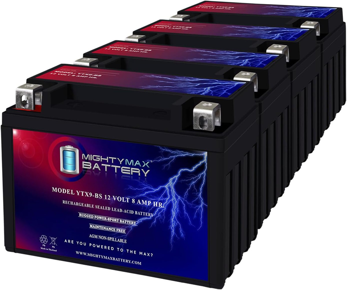 Mighty Max Battery YTX9-BS -12 Volt 8 AH, 135 CCA, Rechargeable Maintenance Free SLA AGM Motorcycle Battery