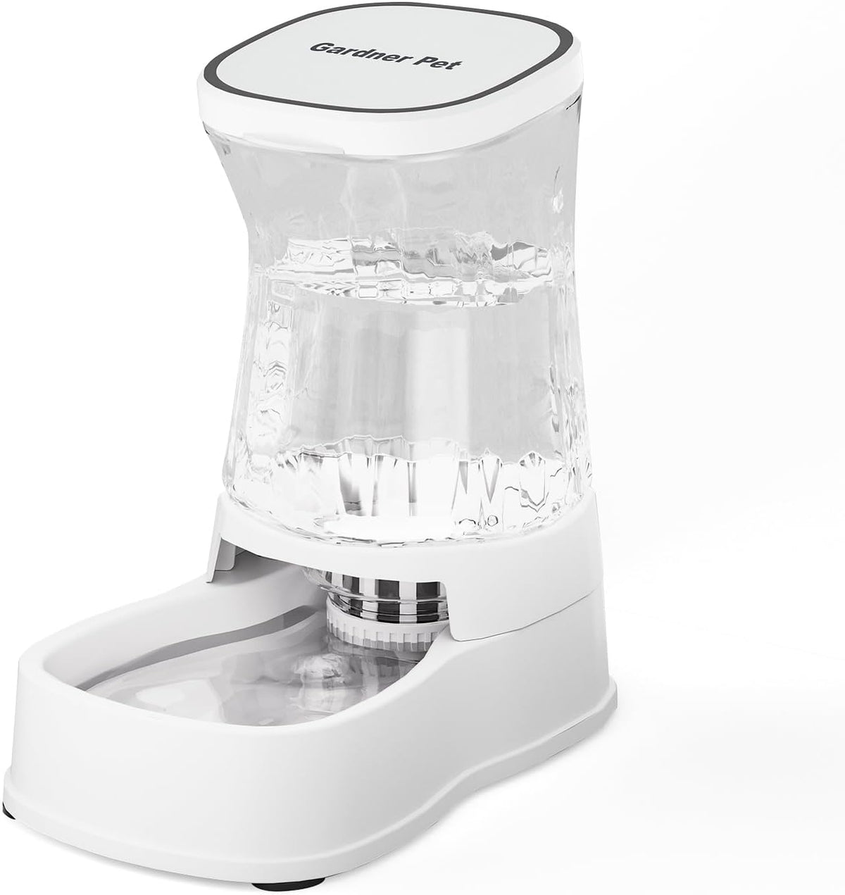 Gardner Pet Automatic Dog Water Dispenser Gravity Stainless Steel Water Waterer Feeder, 100% BPA-Free Large Capacity Water Feeding Bowls for Medium & Large-Sized Dogs Cats Other Pets -(1 Gallon)