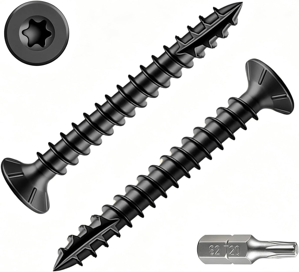 Wensilon #10 * 3" Deck Screws, (137pcs) 2 lbs.Exterior Wood Screws, Rust Resistant epoxy Coated, Bronze, T25 Star Bit