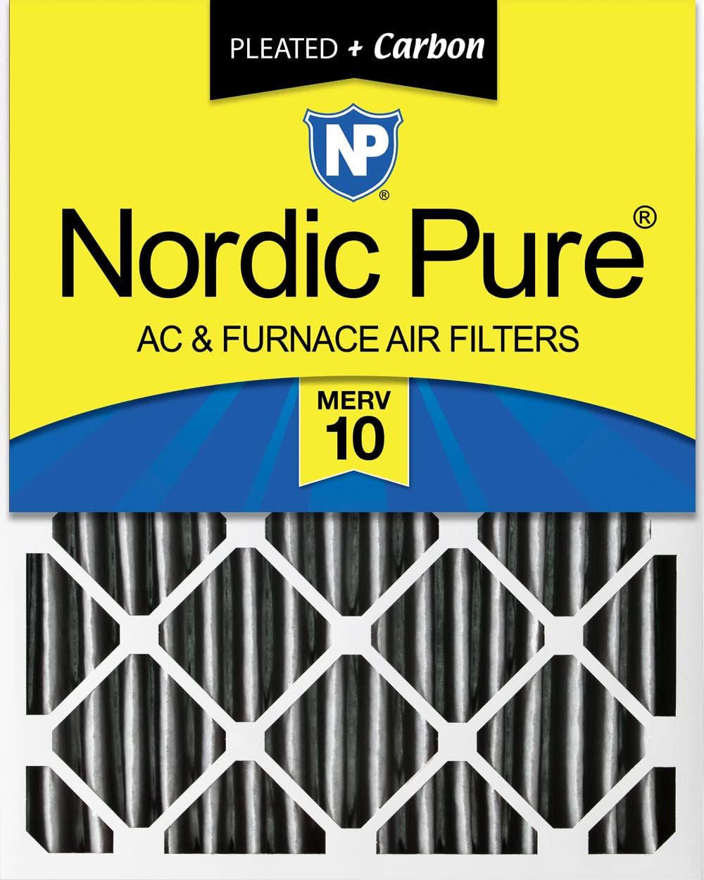 Nordic Pure 20x25x4 (19_1/2 x 24_1/2 x 3_5/8) Pleated MERV 12 Air Filters 2 Pack