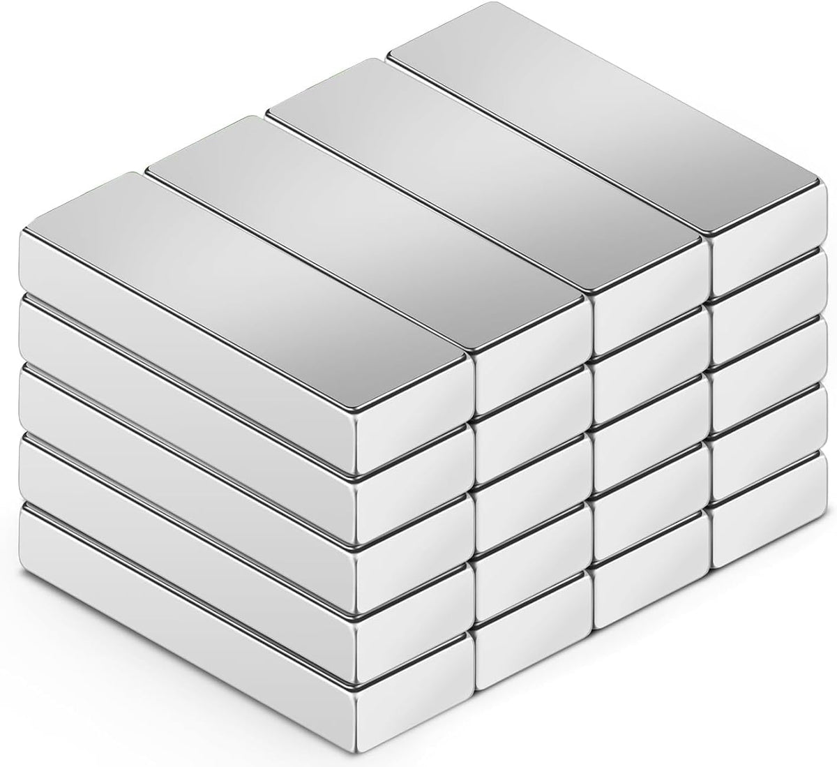 MIKEDE Strong Neodymium Magnets with Adhensive Backing 60x10x3 mm, 5 Pcs