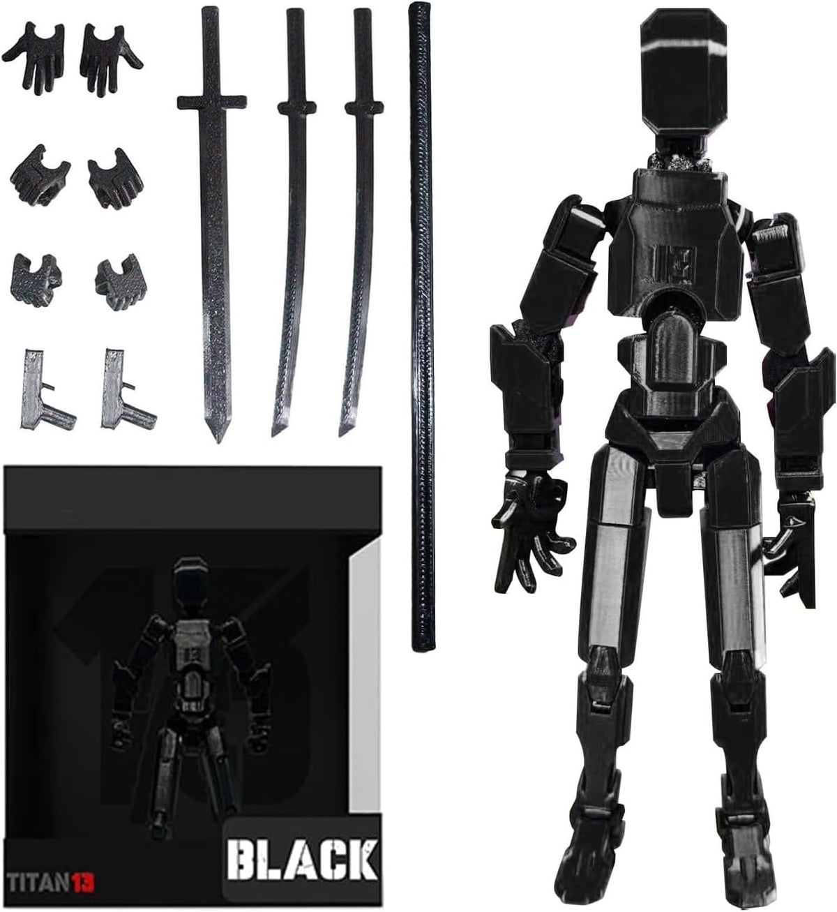 FoxVilla Titan 13 3D Printed Action Figure, Assembled Dummy 13 (Golden)