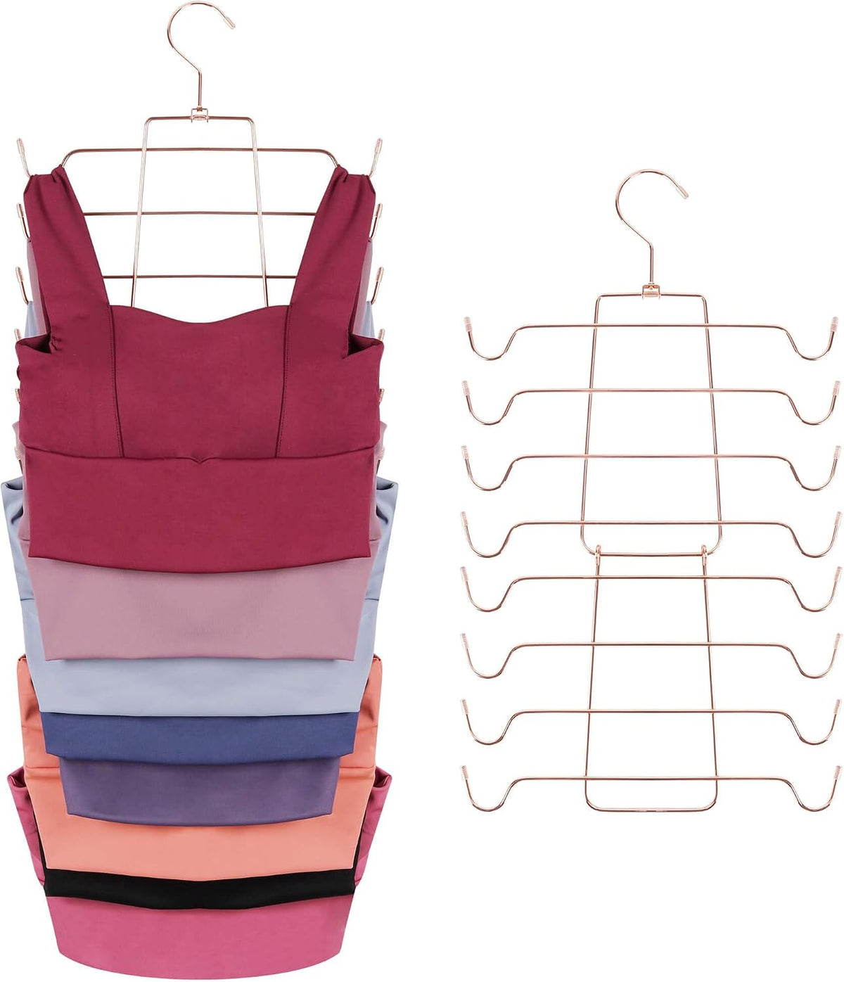 ZEDODIER 2 Pack Tank Top Hanger, Bra Organizer for Closet, Space Saving