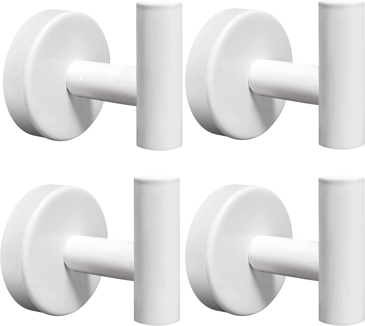 Towel Hooks Bathroom Coat Robe Wall Hook Heavy Duty Door Hanger Towel Robe Clothes Cabinet Closet Sponges Rack for Bathroom Bedroom Kitchen Hotel Pool 4 Packs Black(Drilling Installation)