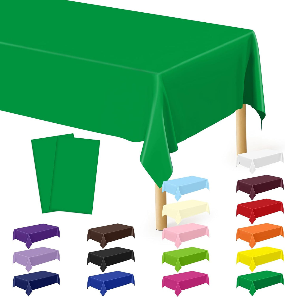 4Pack Black and Gold Tablecloths for Events, 54" x 108" Plastic Table Cloth Disposable for Rectangle Tables, Waterproof Table Cloth Cover for New Years Eve Decorations Holiday Birthday Wedding Dining