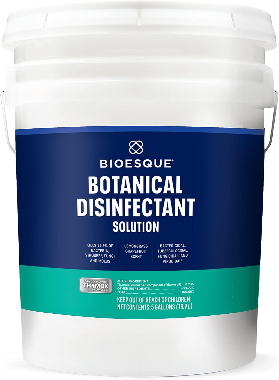 Bioesque Botanical Disinfectant Solution, Heavy Duty Broad-Spectrum Disinfectant, Kills 99.9% of Bacteria, Viruses*, Fungi, & Molds, 32 Fluid Ounce (Pack of 1)