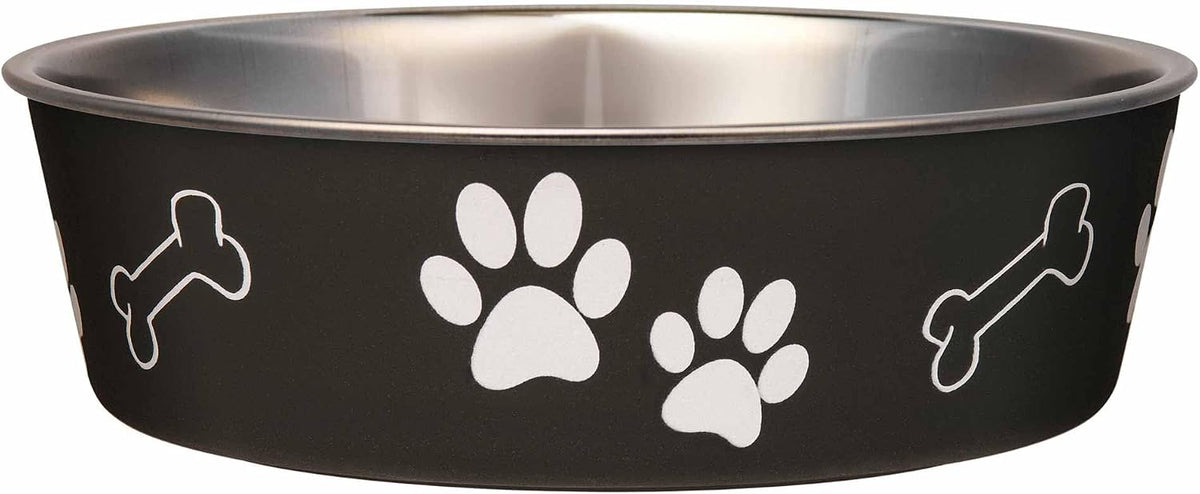 Loving Pets Bella Dog Bowls- Stainless Steel Dog & Cat Bowls - Spill Proof Dog Food Bowl, Cat Bowl, Puppy Essentials & Pet Supplies Great for Home & Travel (Medium 20-35 lbs, Blueberry)