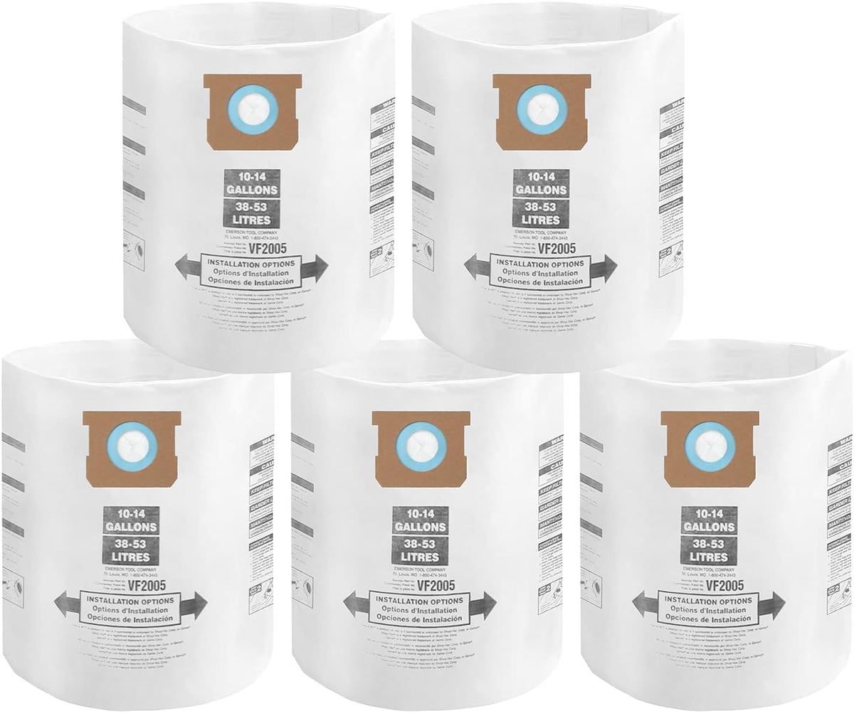 5 PCS Shop Vac Bags 5-8 Gallon Type E/H 90661 90671 Vac Bags by ALYYDBG