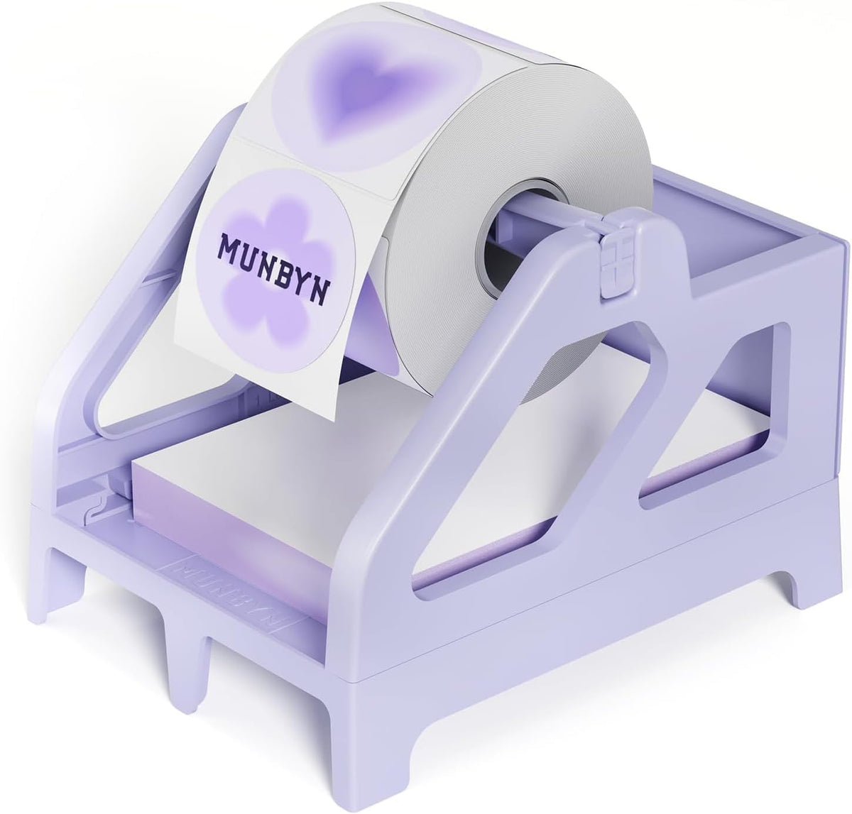 MUNBYN Label Holder for Rolls and Fan-Fold Labels, Black