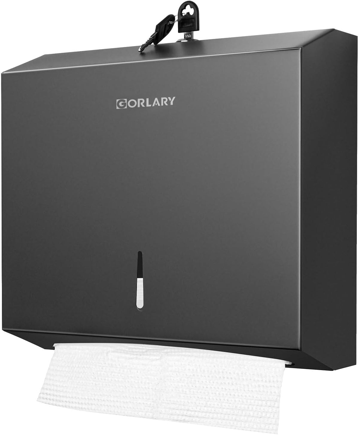 Gorlary Commercial Paper Towel Dispenser Wall Mount, Silver
