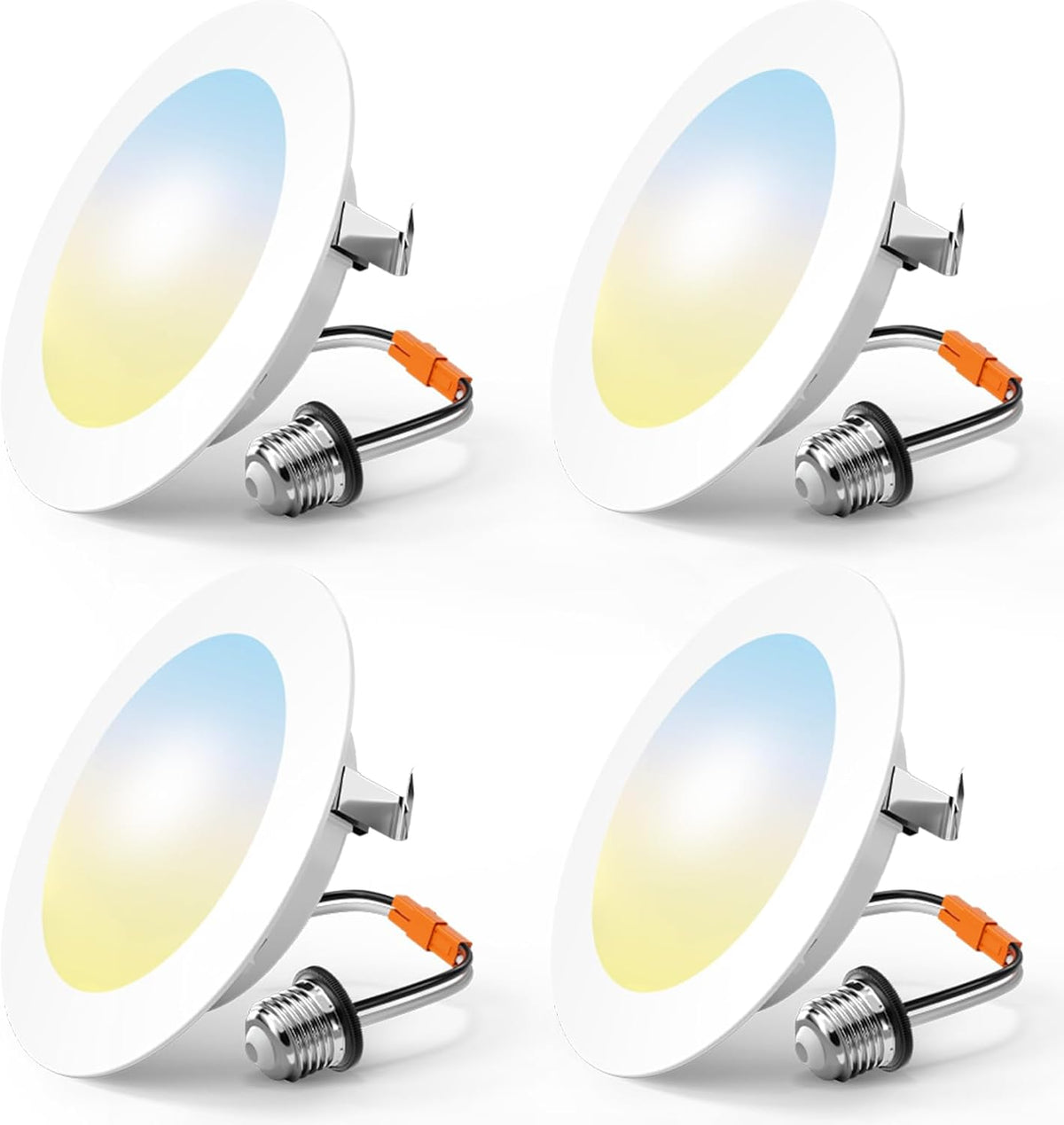 FREELICHT 24 Pack Retrofit LED Recessed Lighting 6 Inch, 5CCT, White