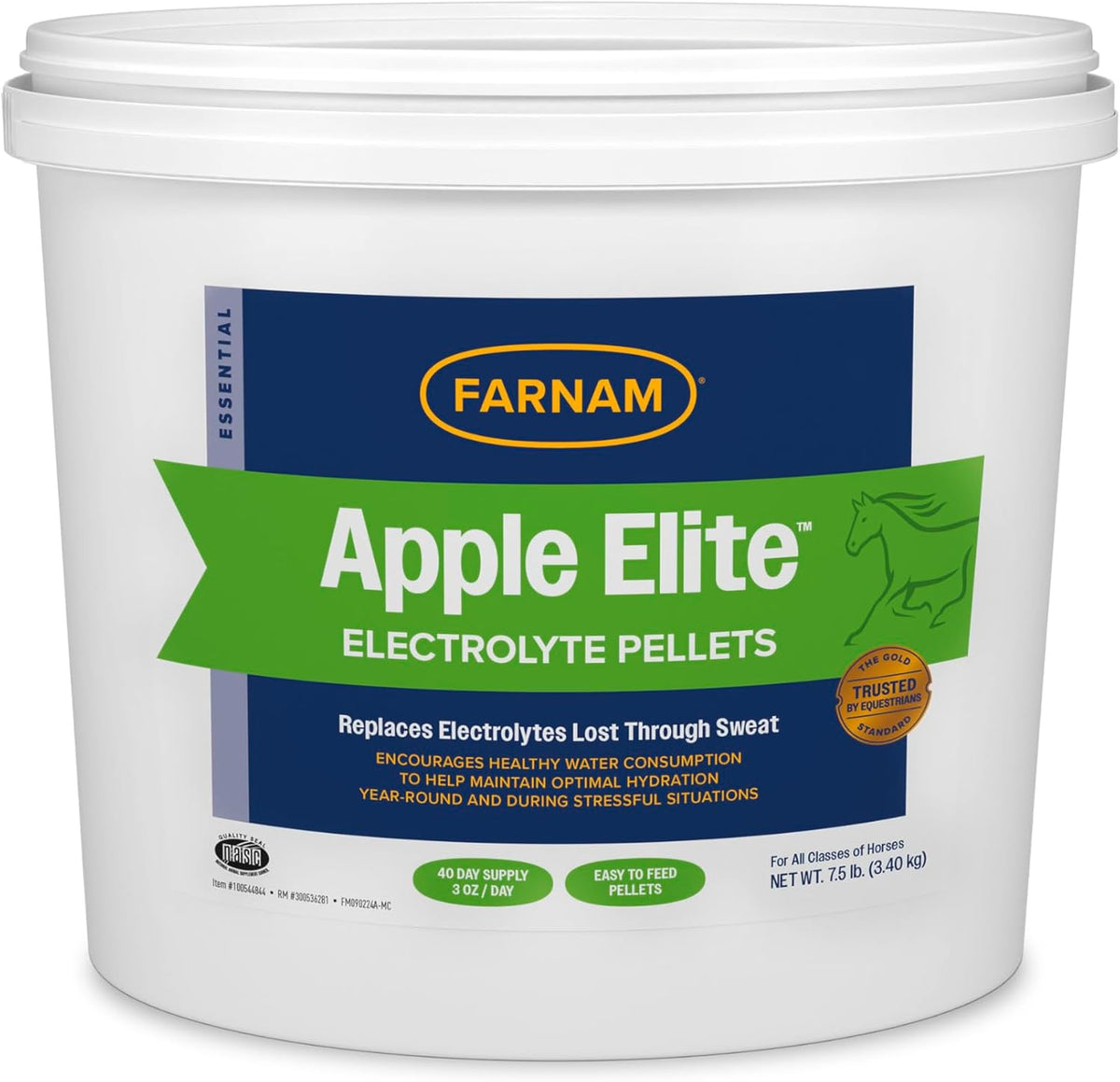 Farnam Apple Elite Horse Electrolytes Powder Supplement, 40 Day Supply
