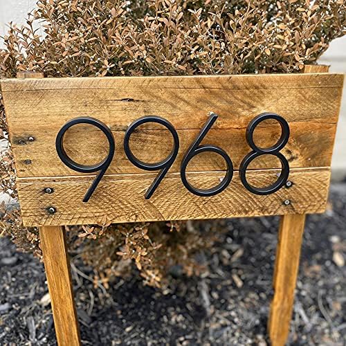 5" Stainless Steel Floating House Number, Metal Modern House Numbers (1)