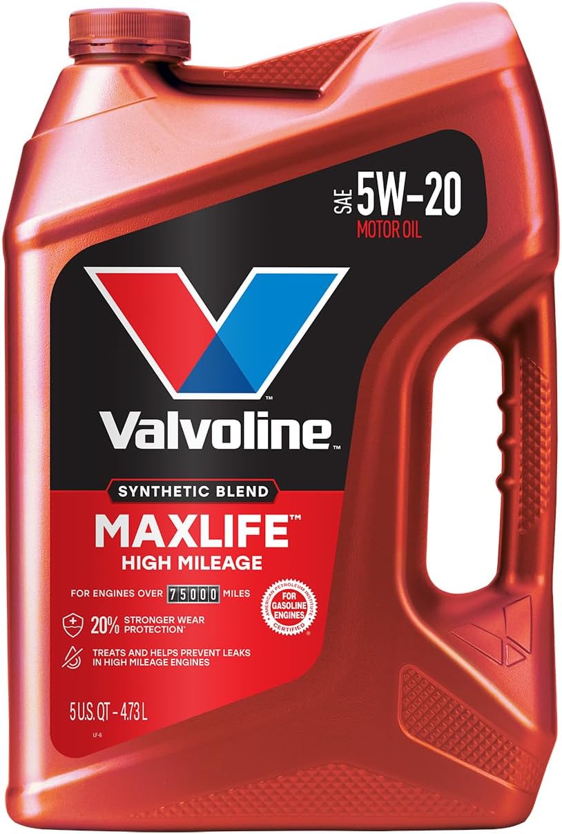 Valvoline High Mileage with MaxLife Technology SAE 10W-40 Synthetic Blend Motor Oil 5 QT