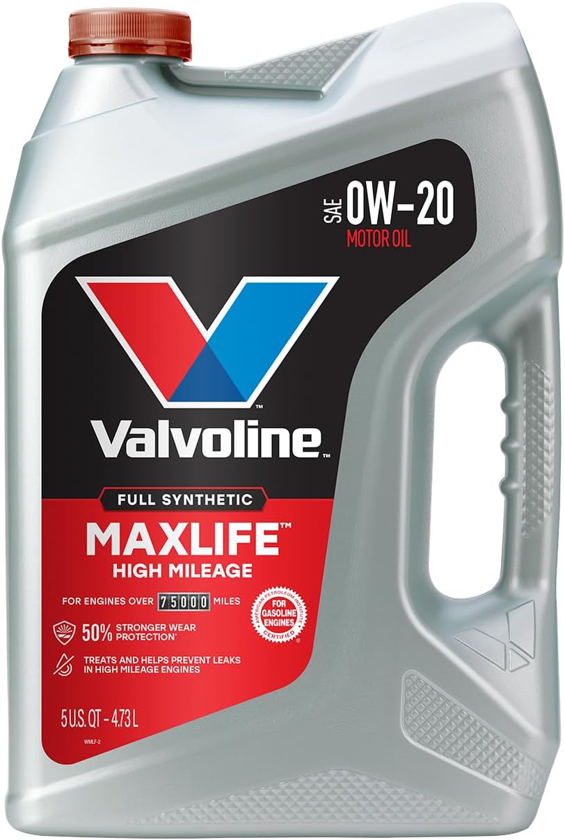 Valvoline High Mileage with MaxLife Technology SAE 10W-40 Synthetic Blend Motor Oil 5 QT