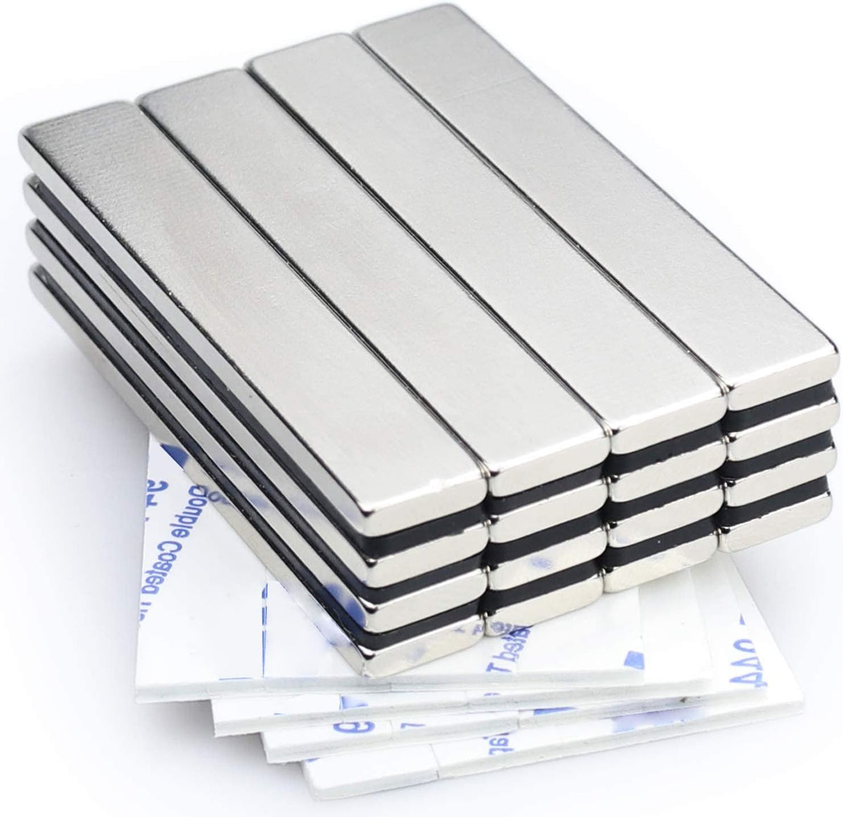 MIKEDE Strong Neodymium Magnets with Adhensive Backing 60x10x3 mm, 5 Pcs