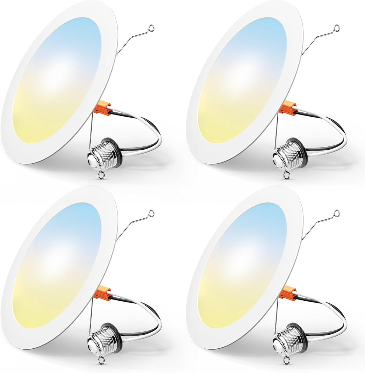 FREELICHT 24 Pack Retrofit LED Recessed Lighting 6 Inch, 5CCT, White