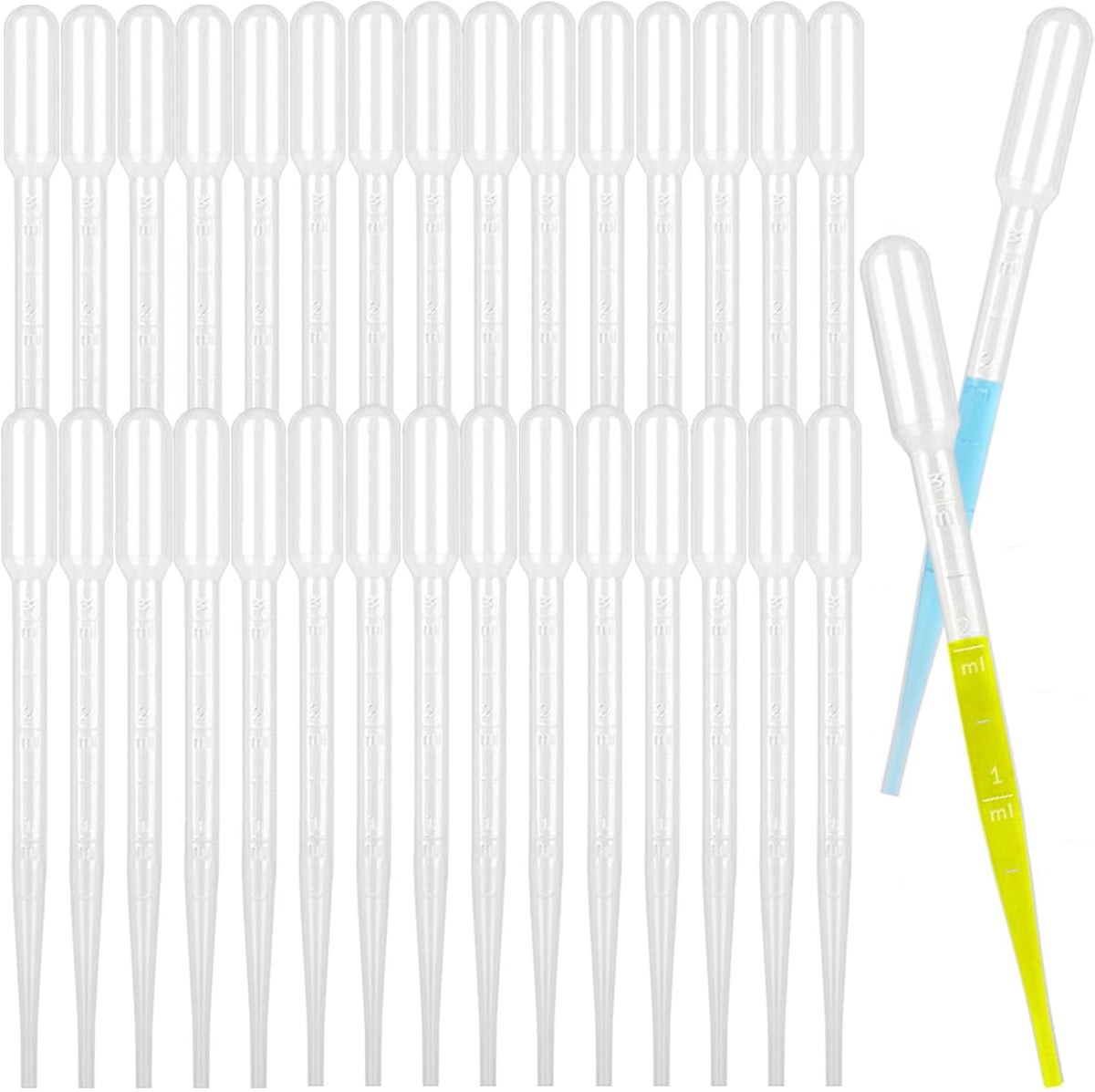 moveland 100 PCS 3ML Dropper Pipettes Essential Oil Transfer for Crafting