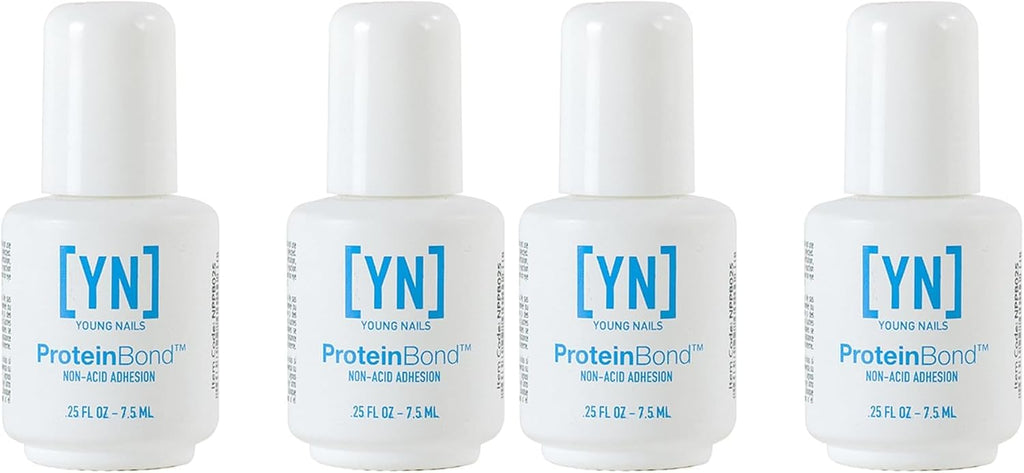 Young Nails Protein Bond - Non-Acidic Nail Primer, Enhanced Adhesion for Gel Polish & Acrylic, Nail Dehydrator, PH Bonder for Gel Nails, 0.25 oz