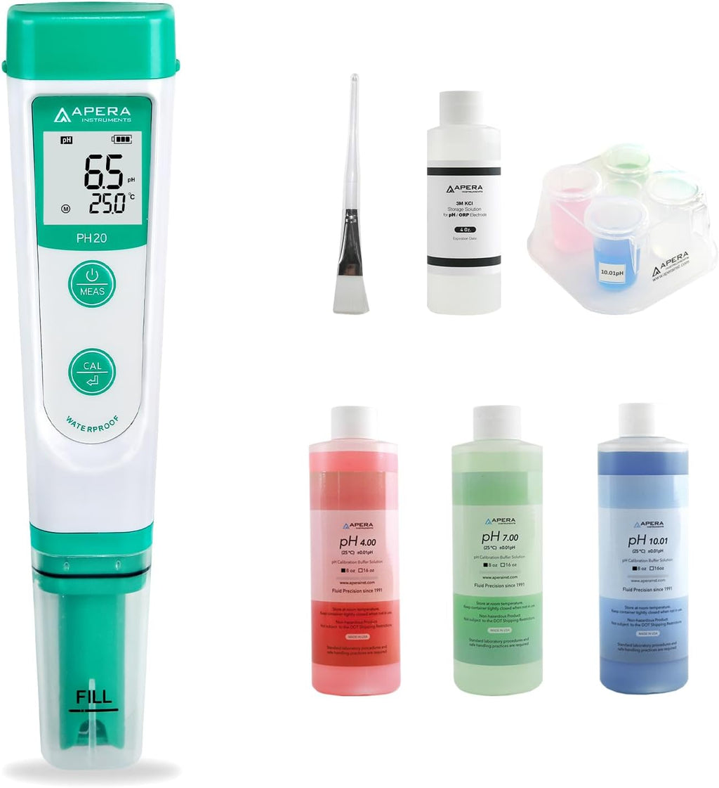 APERA INSTRUMENTS AI209 Value Series PH20 Waterproof pH Tester Kit, ±0.1 pH Accuracy