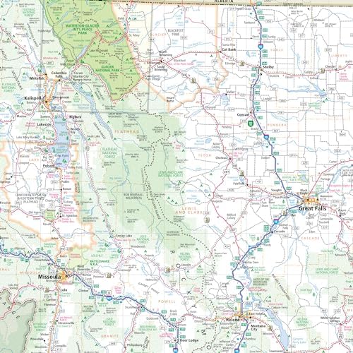Rand McNally Easy to Read: Montana, Wyoming State Map