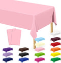 4Pack Black and Gold Tablecloths for Events, 54" x 108" Plastic Table Cloth Disposable for Rectangle Tables, Waterproof Table Cloth Cover for New Years Eve Decorations Holiday Birthday Wedding Dining