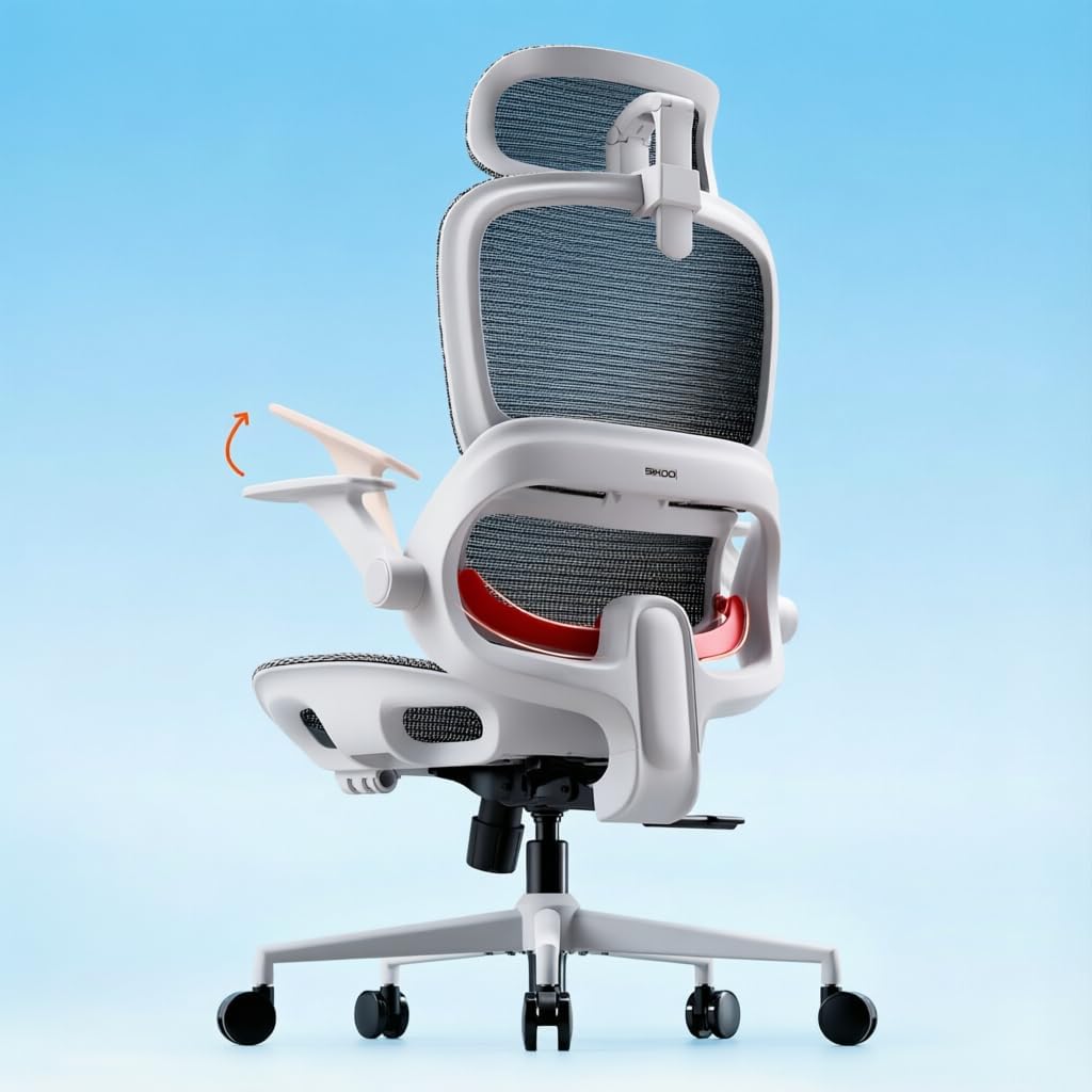 SIHOO M18 Ergonomic Office Chair, Mesh Back Desk Chair with Headrest