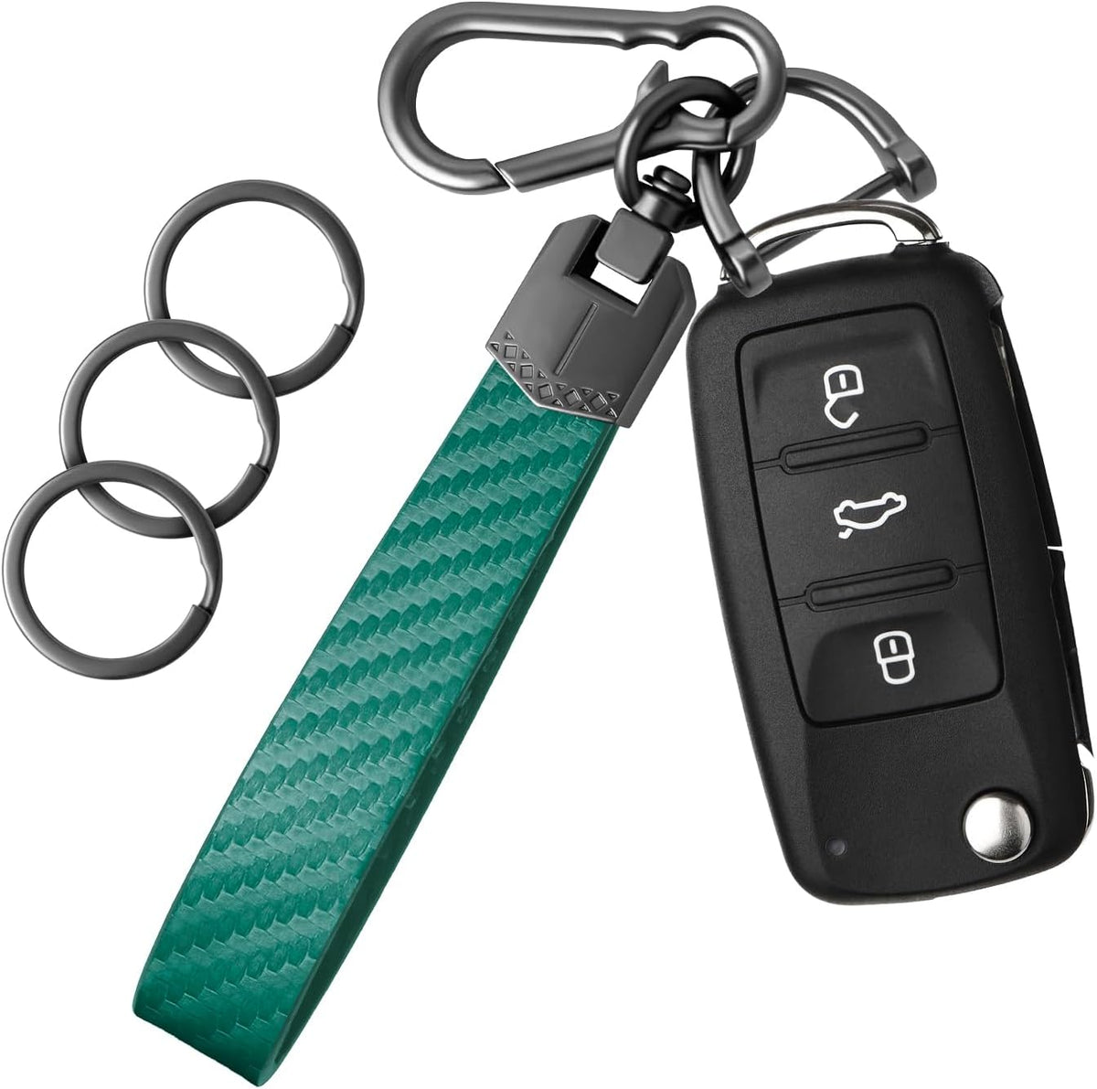 OHKYOOT Leather Car Keychain for Home Car Keys