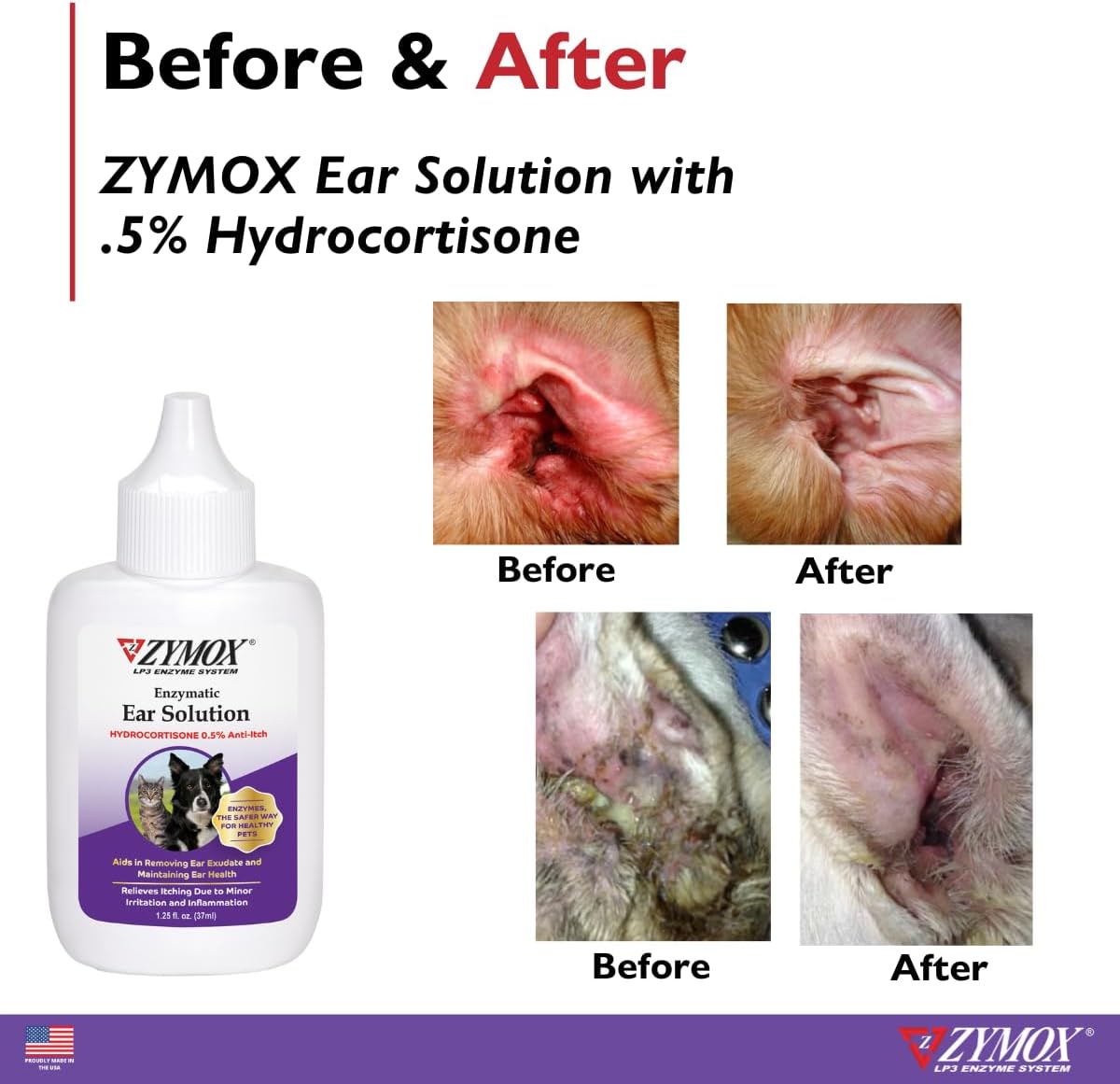 ZYMOX Enzymatic Ear Solution with 0.5-Percent Hydrocortisone