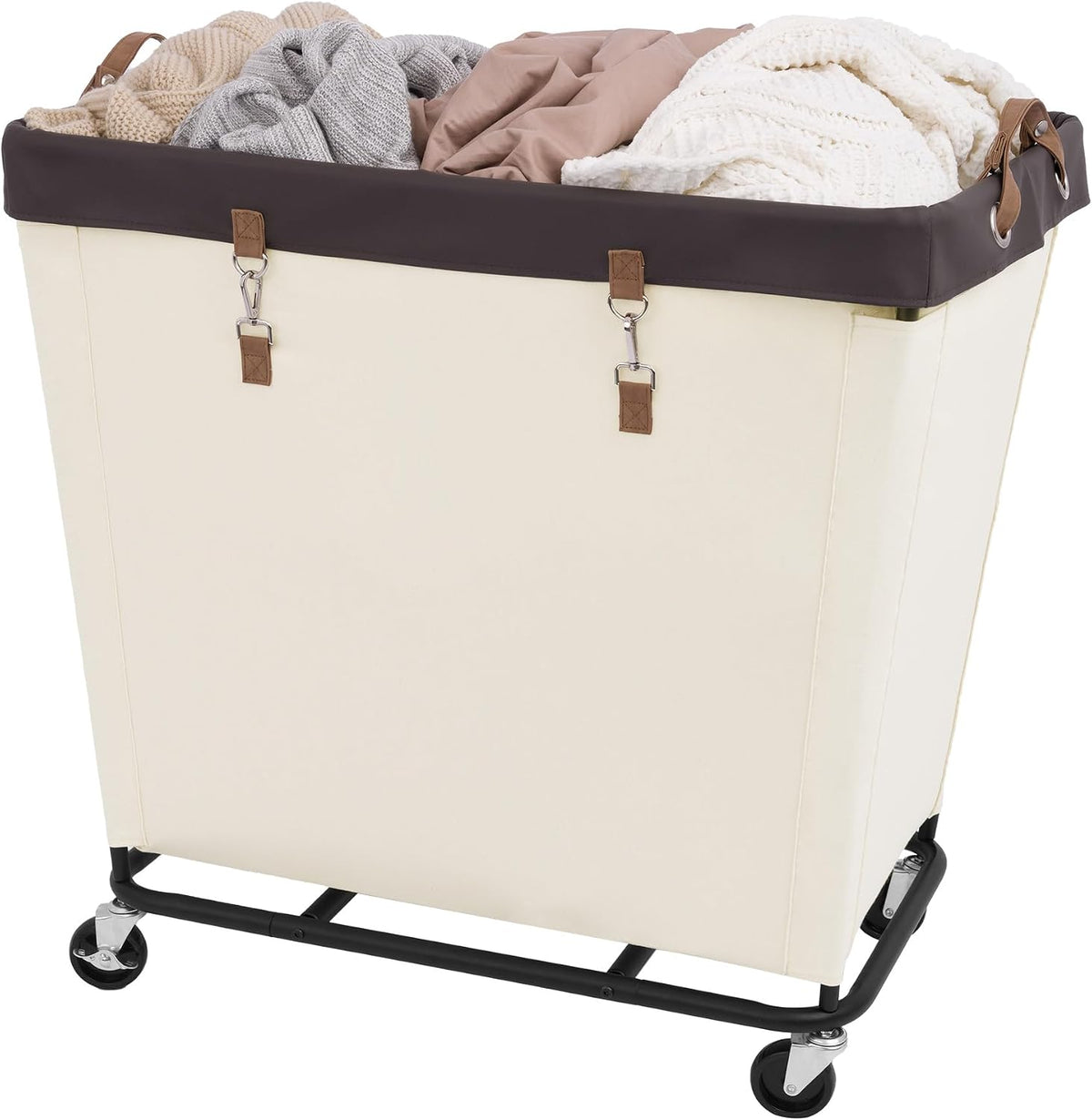StorageWorks 160L Laundry Basket with Wheels, Rolling Hampers for Clothing
