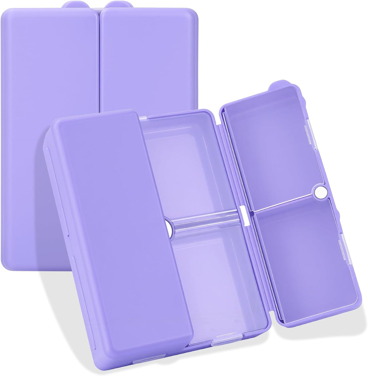 FYY Travel Pill Organizer, 7 Compartments Small Pill Box Medicine Case-Pink