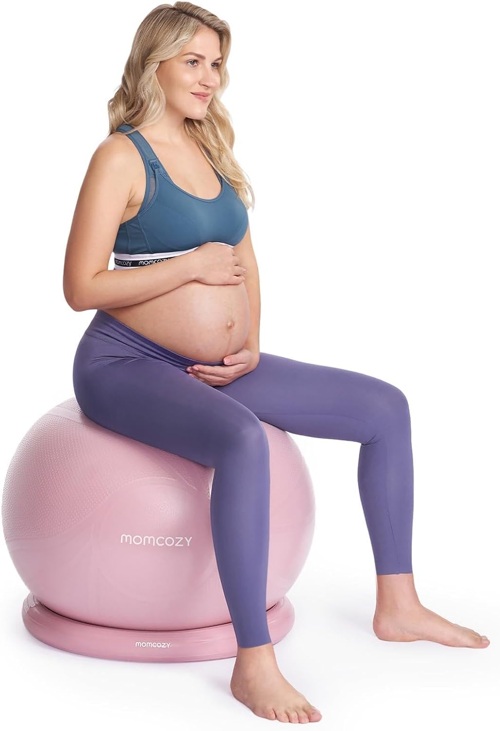Momcozy BirthEase Pregnancy Ball Set, Birthing Yoga Ball with App Courses