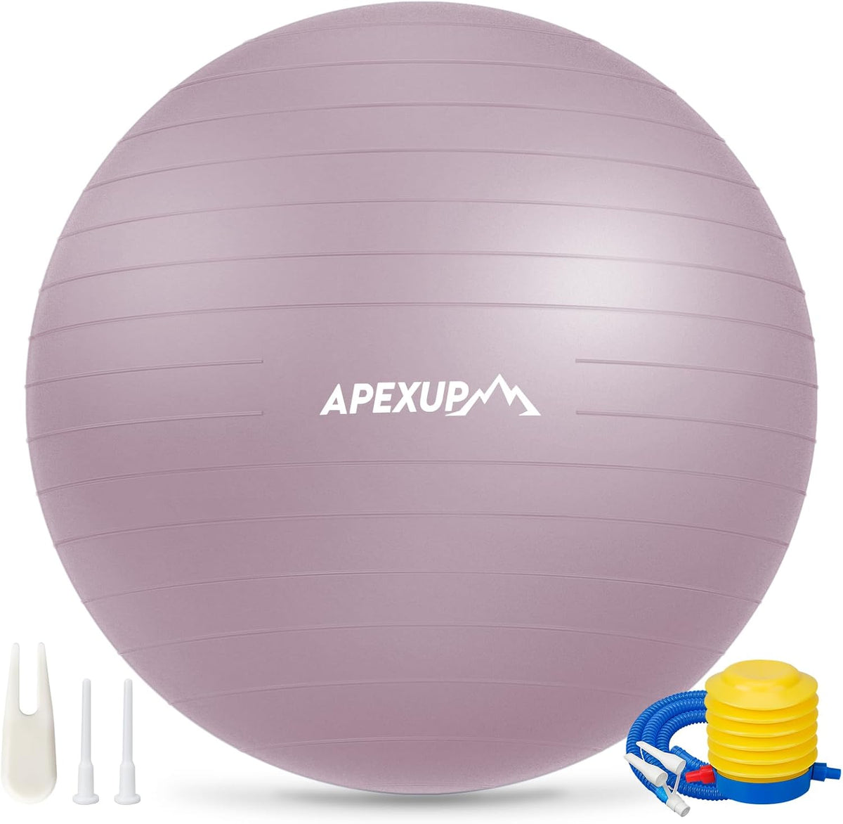 APEXUP Yoga Ball, 660 lbs Anti-Burst Exercise Ball with Pump, 5 Sizes