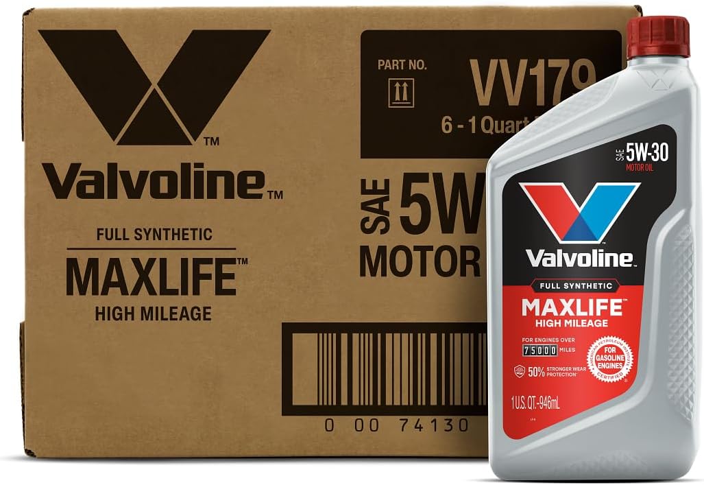 Valvoline High Mileage with MaxLife Technology SAE 10W-40 Synthetic Blend Motor Oil 5 QT