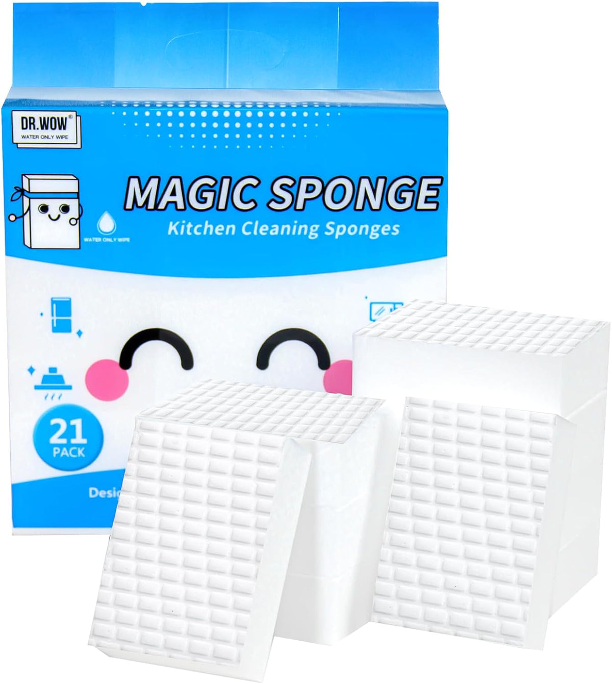 Extra-Thick Melamine Sponge Erasers, 50 Count, 3.94 x 2.76 x 1.18 in