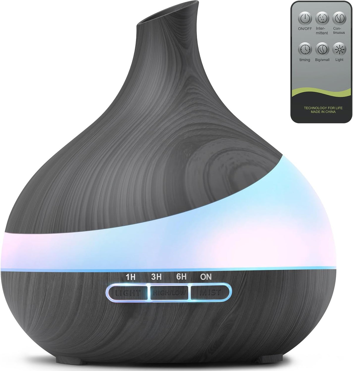 HJTHJT 500ML Essential Oil Diffuser for Home: 14 Color LED Humidifier