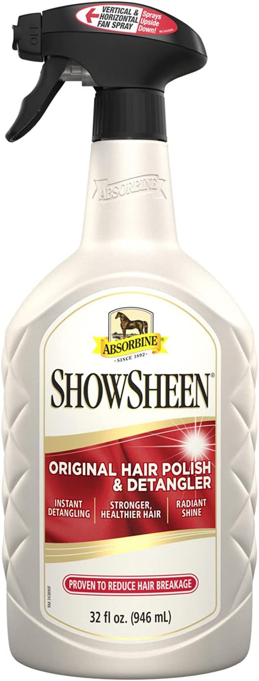 Absorbine ShowSheen Hair Polish & Detangler, 32 fl oz Quart Spray Bottle