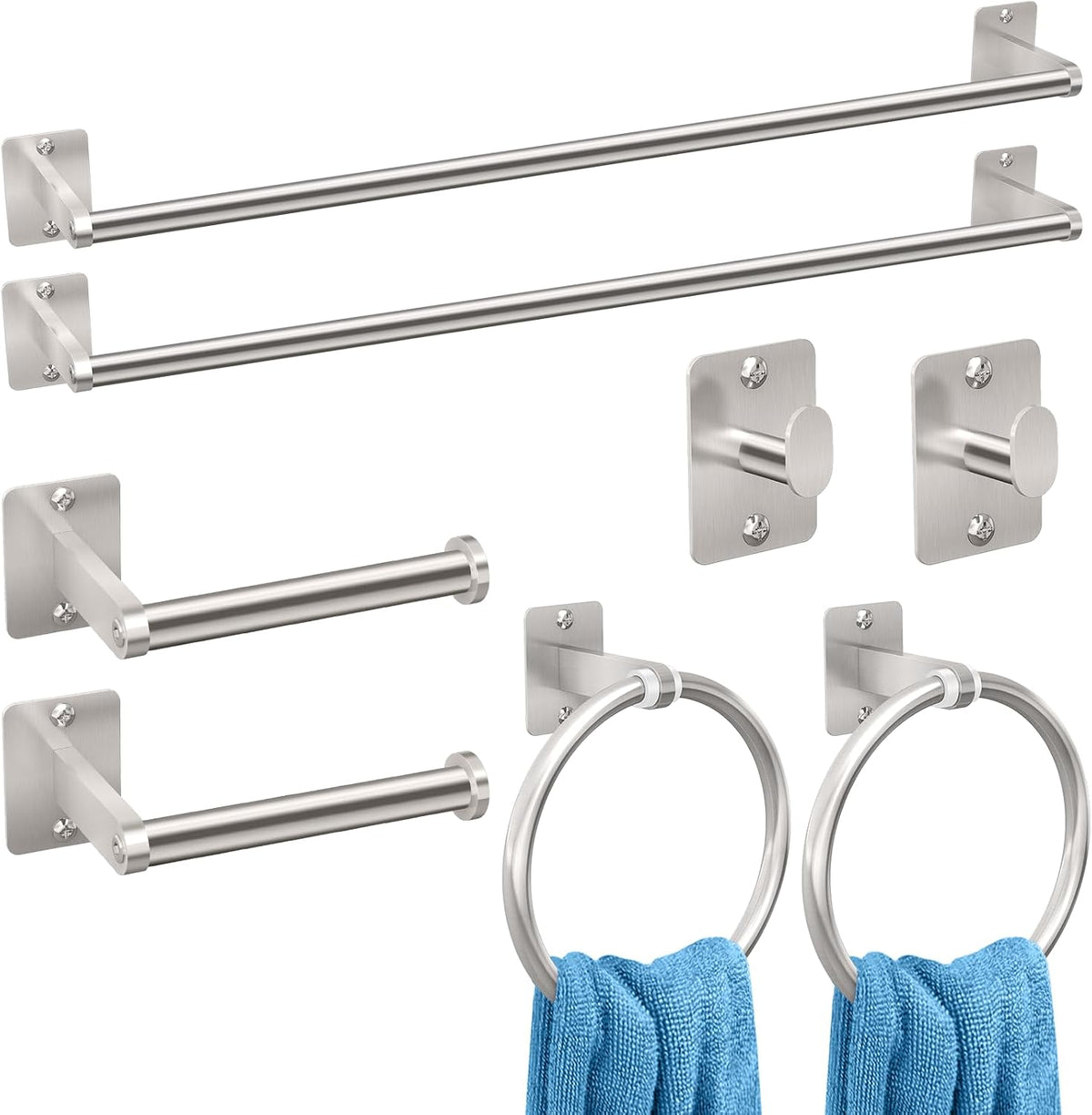 KLJKPA Black Bathroom Accessories Set, 4-Piece Bathroom Hardware Set