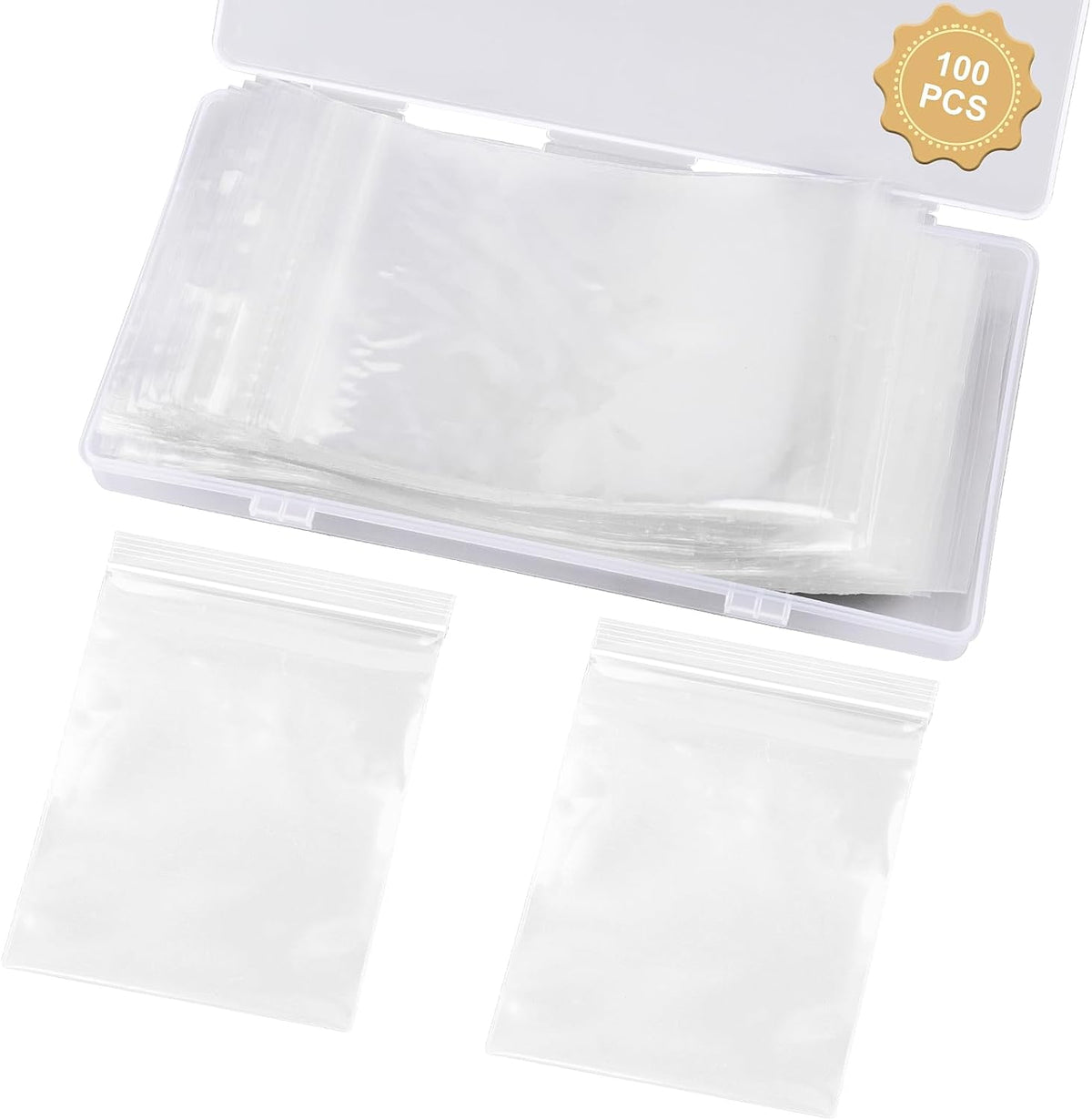 WEGOUP 120 PCS Small Plastic Bags for Jewelry, 2" x 2.76" 2.4 Mil Thick