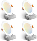 Amico 4 Pack 6 Inch 5CCT Ultra-Thin LED Recessed Ceiling Light
