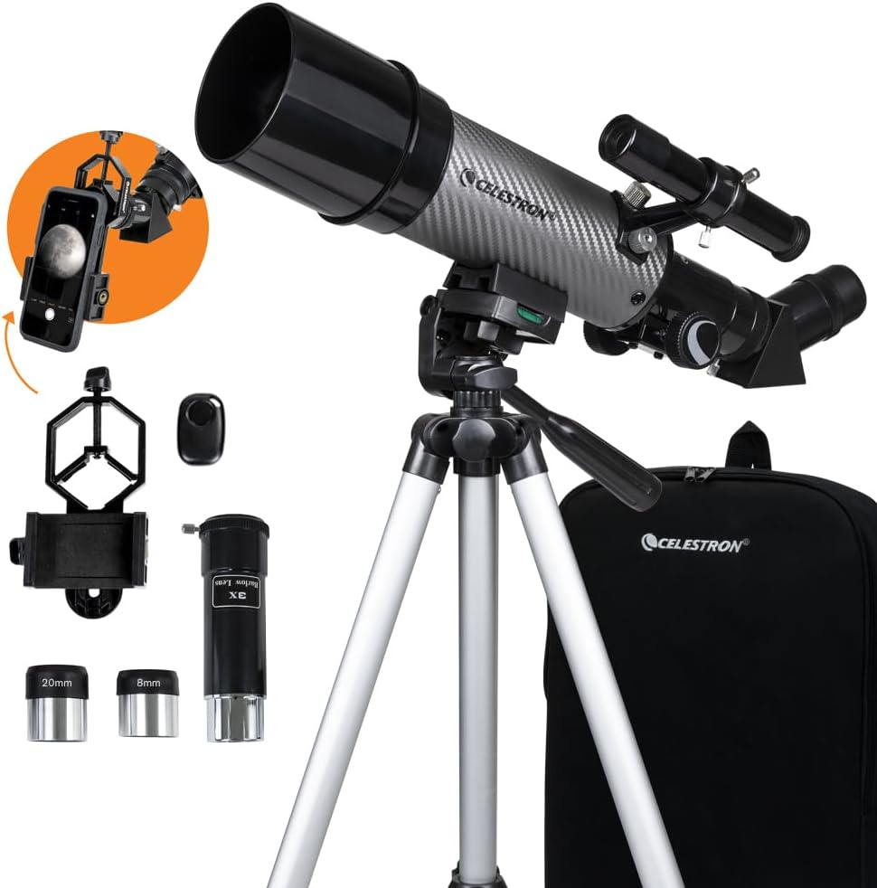 Celestron Travel Scope 70mm Beginner Portable Telescope with Backpack