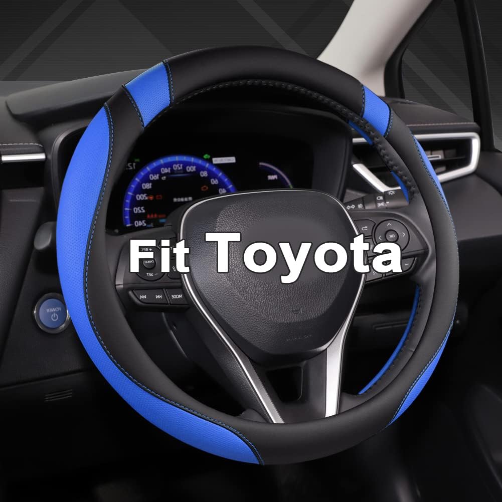 West Llama Customized Auto Car Steering Wheel Cover for Toyota (Black)