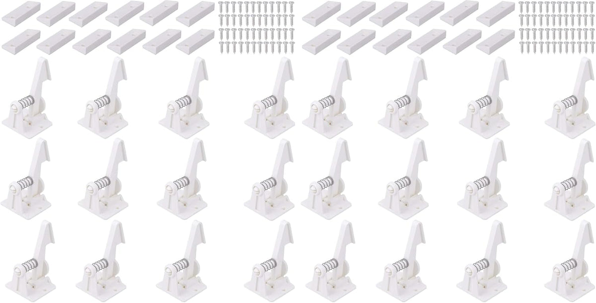 Vmaisi 12 Pack Cabinet Locks Child Safety Latches - Easy Install No-Drill
